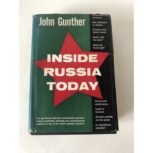 Vintage 1958 Inside Russia Today Communist USSR Stalin Khrushchev HC Dust Jacket